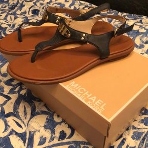 Michael Kors Navy Thong Sandals
